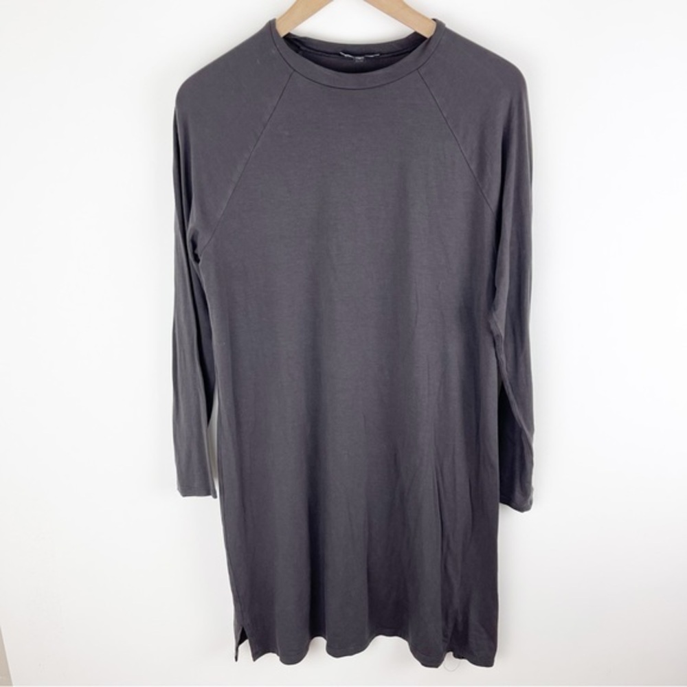 Eileen Fisher Crew Neck Raglan Slate Tunic Size PM